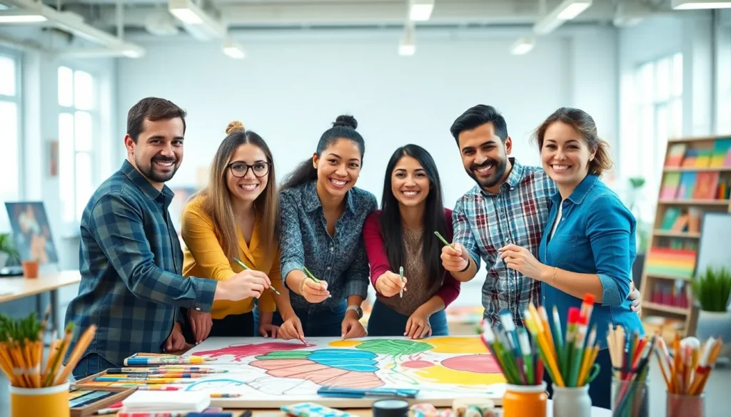team building art projects